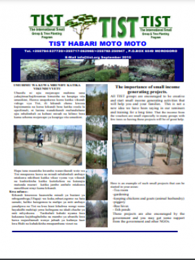 TIST Tanzania Newsletter - September 2010