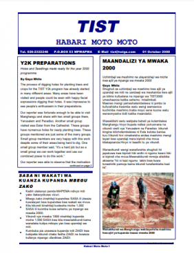 TIST Tanzania Newsletter - October 2000