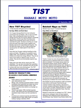 TIST Tanzania Newsletter - September 2000