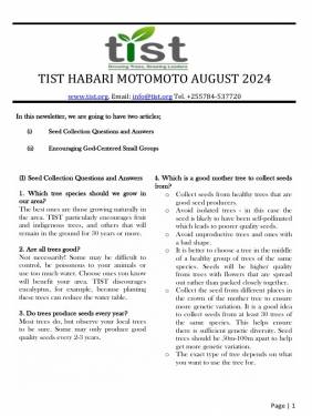 TIST HMM August 2024 Newsletter