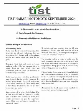 TIST HMM Sept 2024 Newsletter